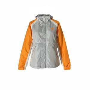 “Tennessee Volunteers” Hooded Windbreaker Jacket — Orange / Gray size 16 / 18